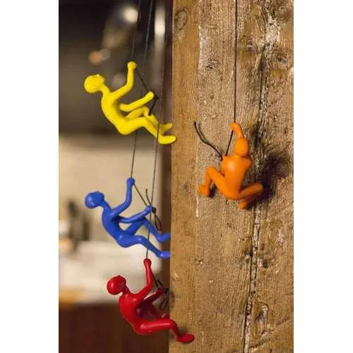 6" x 3" x 3" Resin Red Climbing Man
