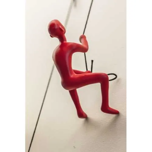 6" x 3" x 3" Resin Red Climbing Man