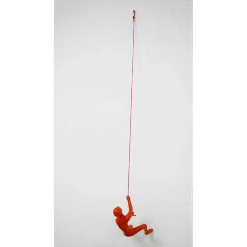 6" x 3" x 3" Resin Red Climbing Man