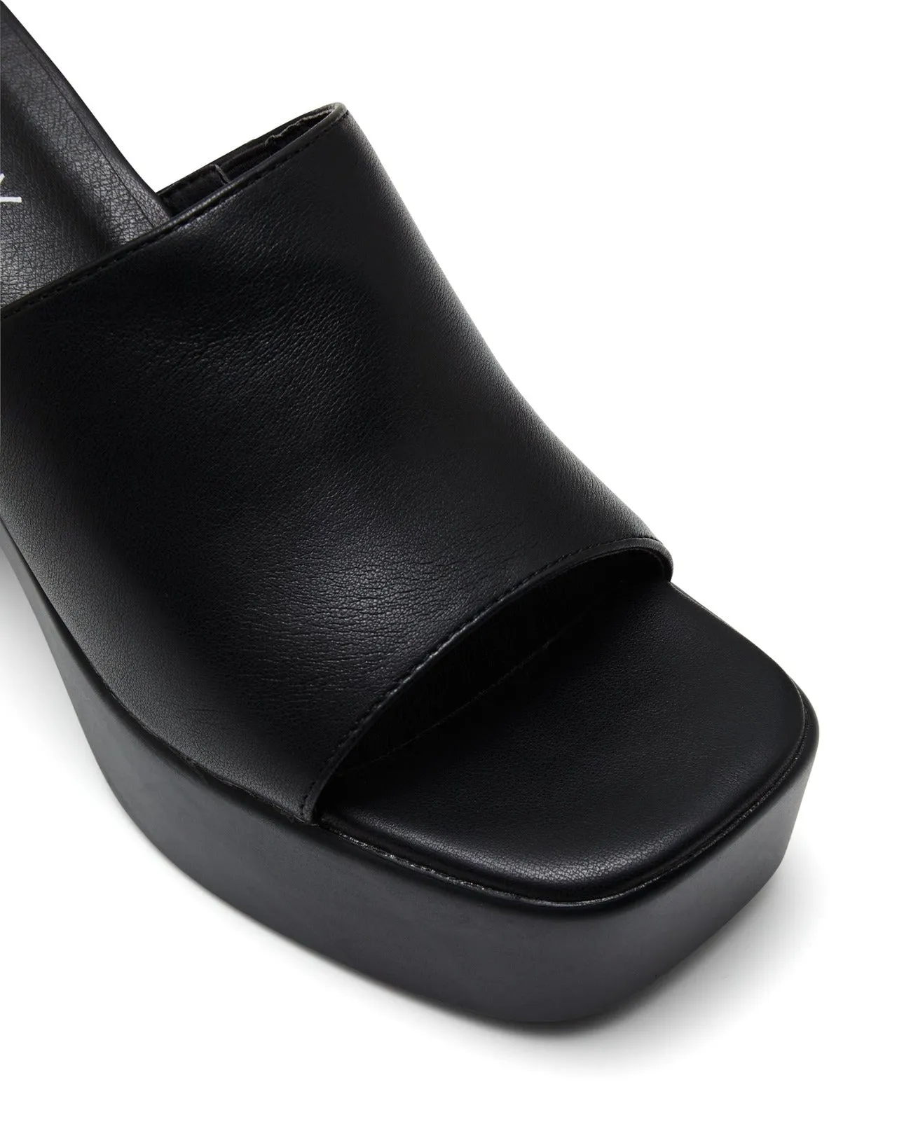 Devon Platform Heel Black