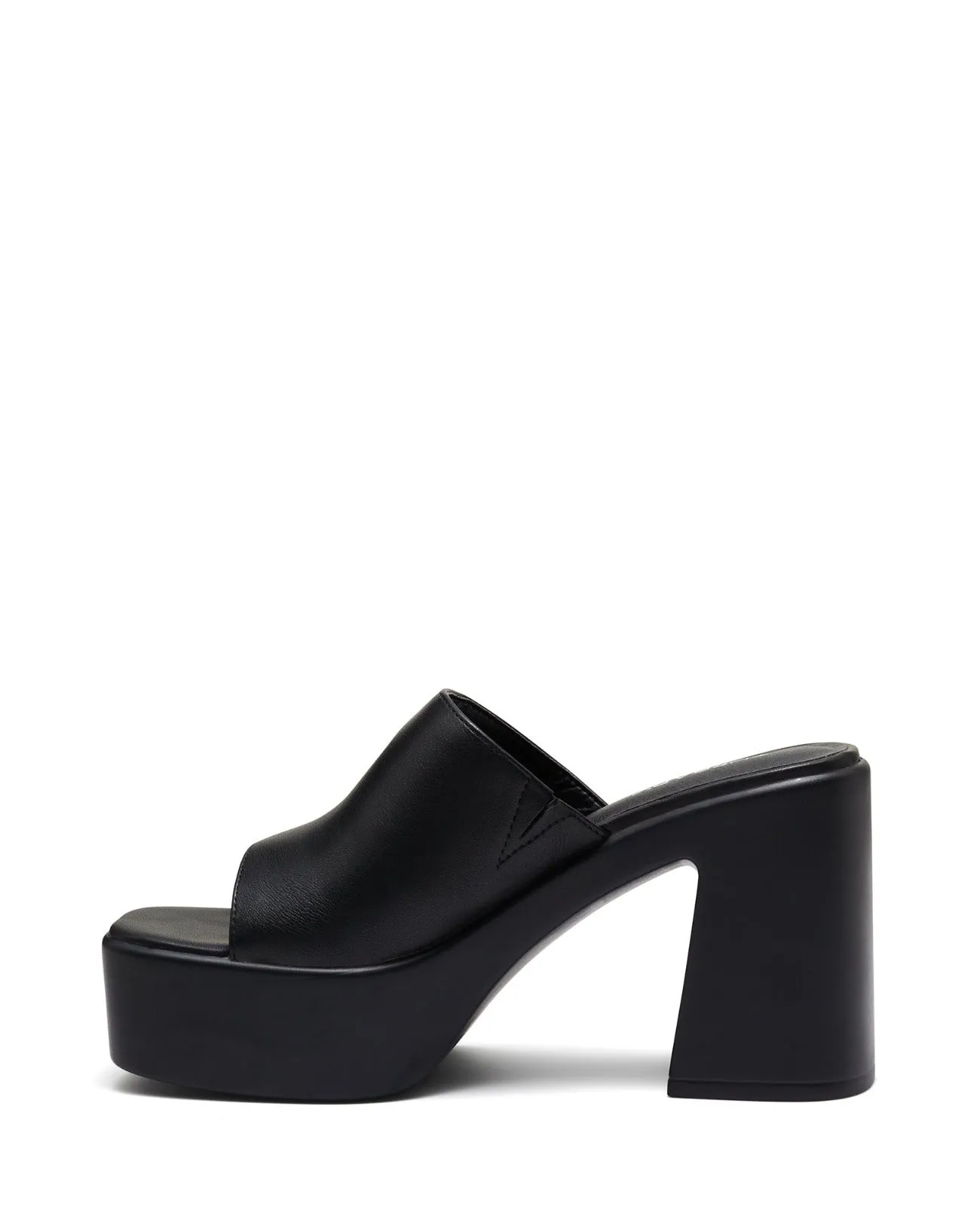 Devon Platform Heel Black