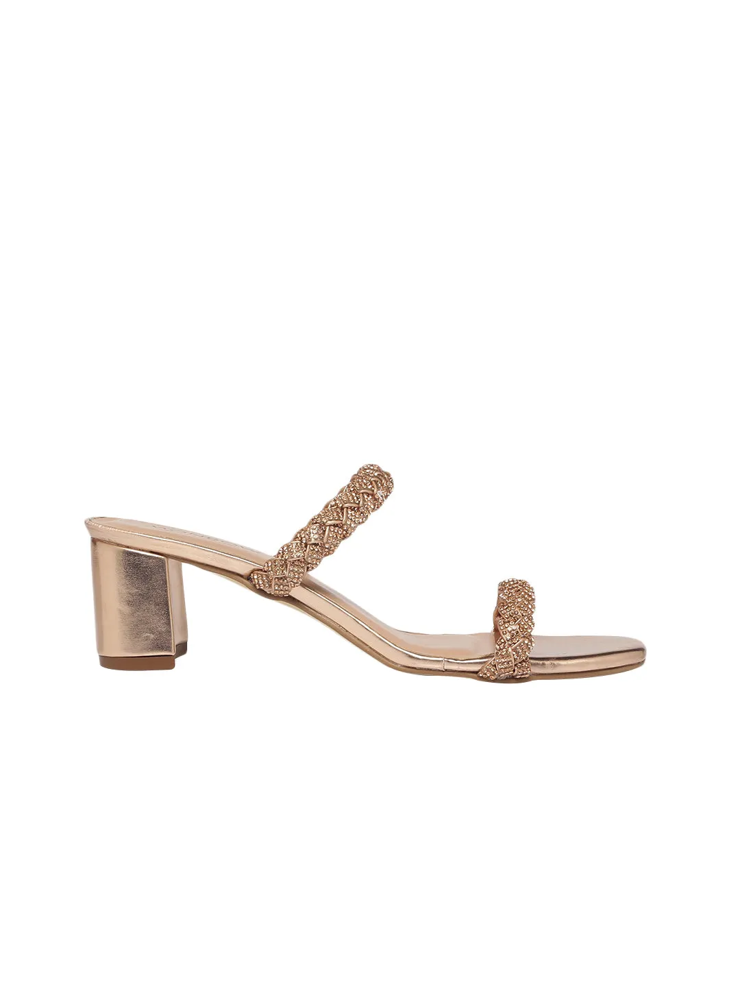 Erica Rose Gold Block Heels
