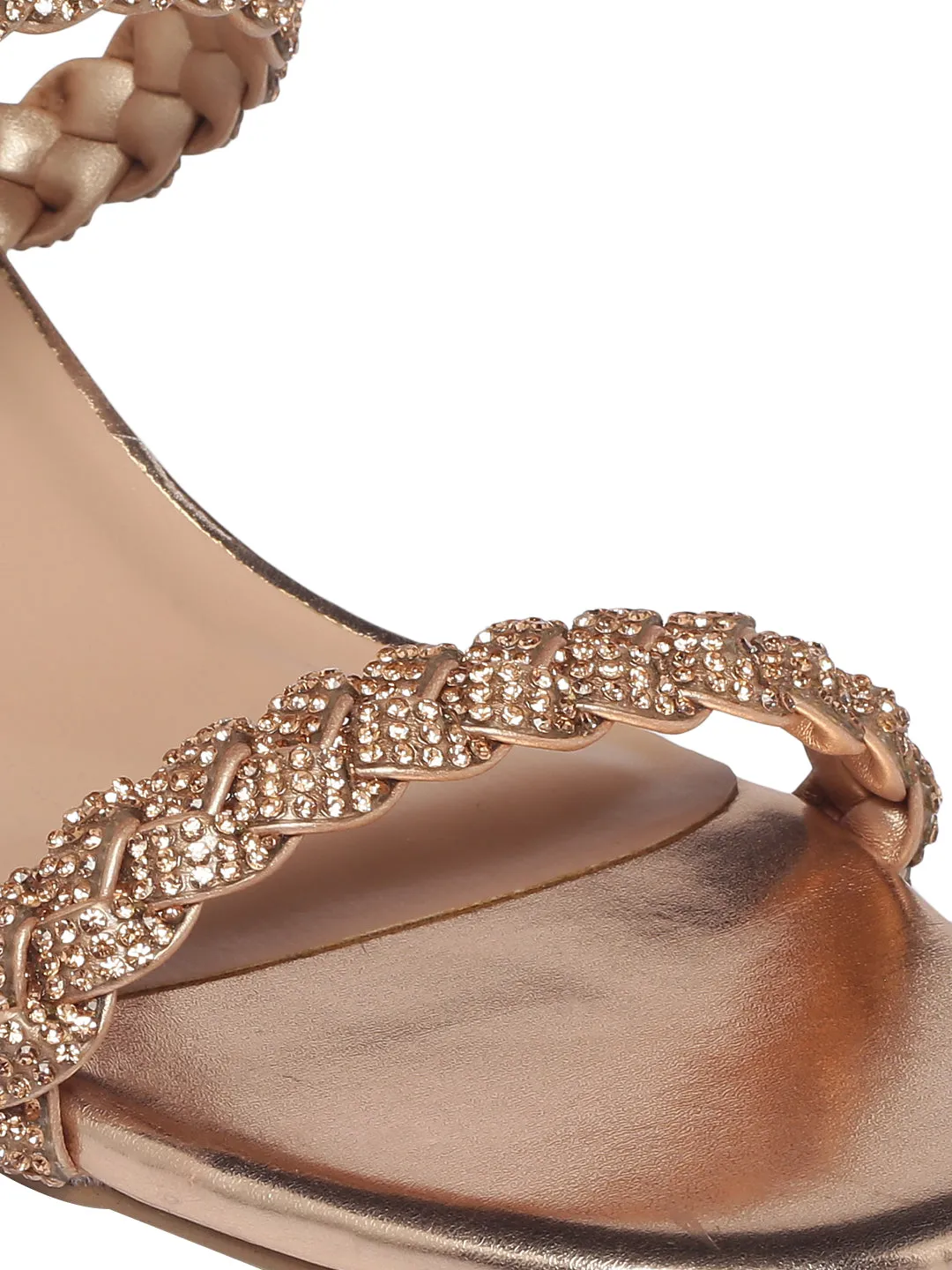 Erica Rose Gold Block Heels