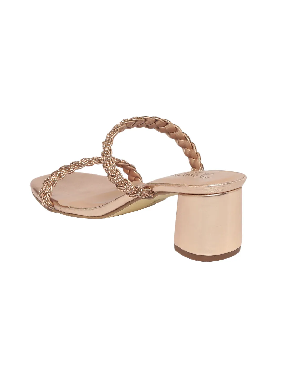 Erica Rose Gold Block Heels