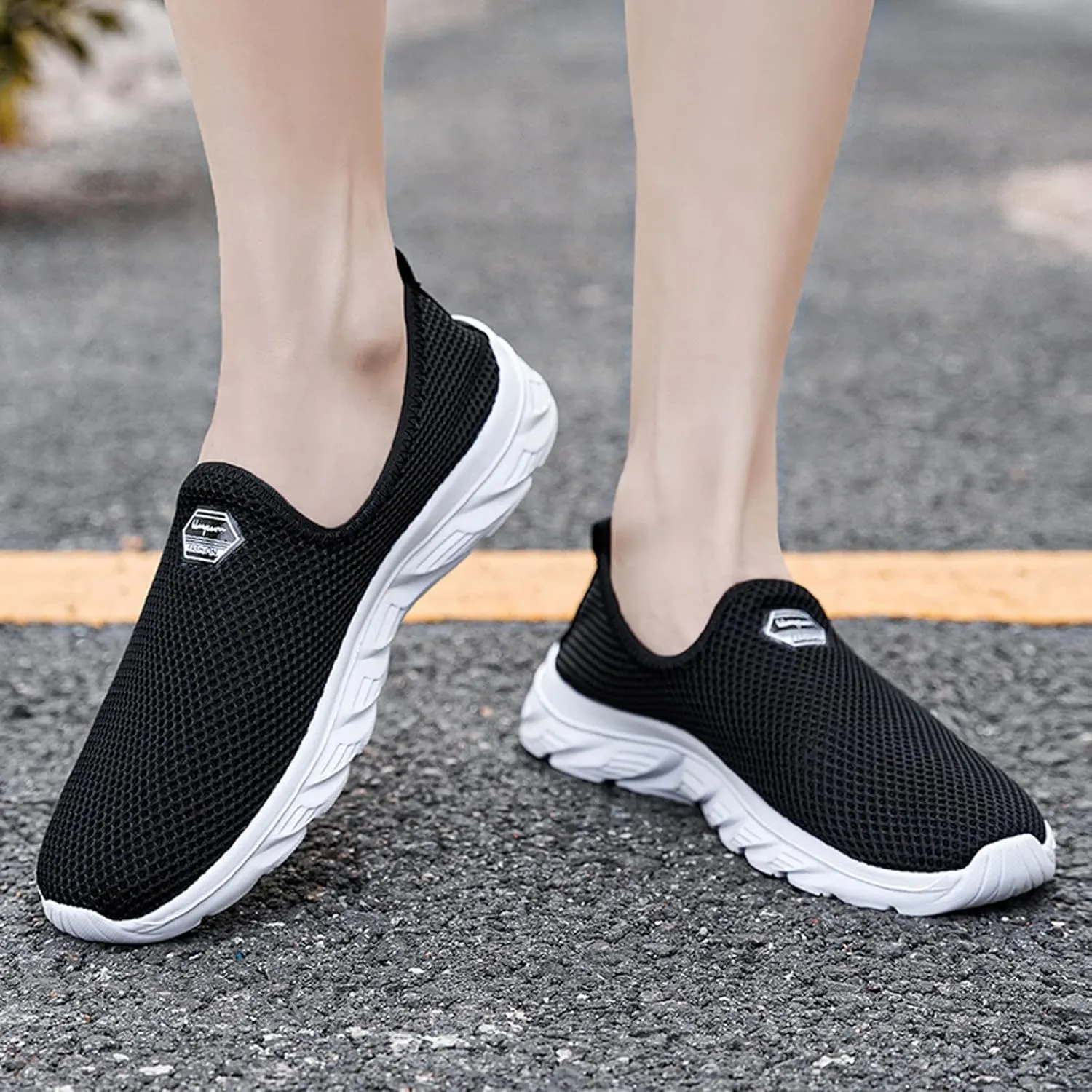 Non Slip Work Shoes Women Mesh Casual Work Shoes Dress Sneakers Men's Athletic Sneakers Lightweight Breathable Basketball Shoe Loafers Dress Shoe