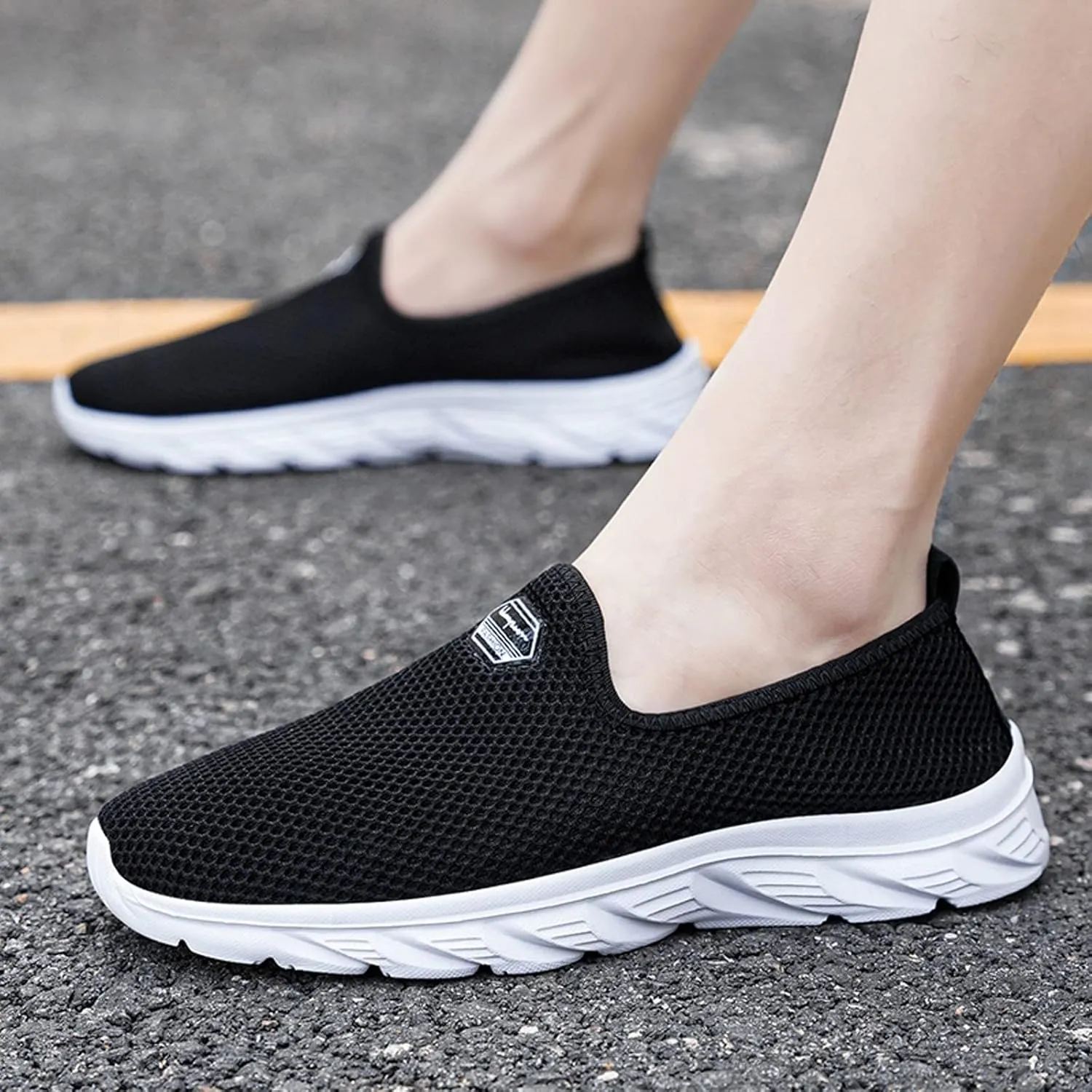 Non Slip Work Shoes Women Mesh Casual Work Shoes Dress Sneakers Men's Athletic Sneakers Lightweight Breathable Basketball Shoe Loafers Dress Shoe