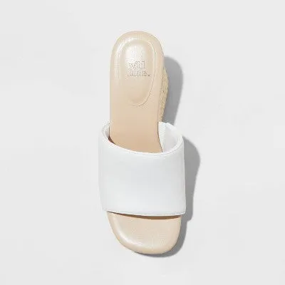 Open Box - Women's Charlene Raffia Wedge Heels - Wild Fable Cream 7