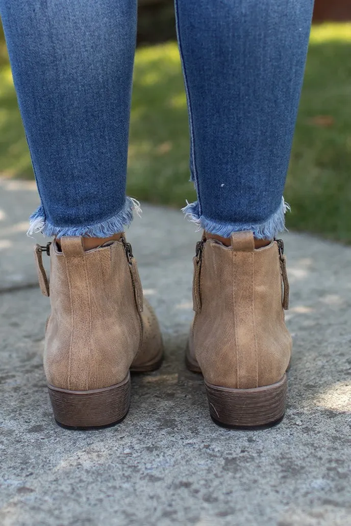 Very G Beige Lisette Booties