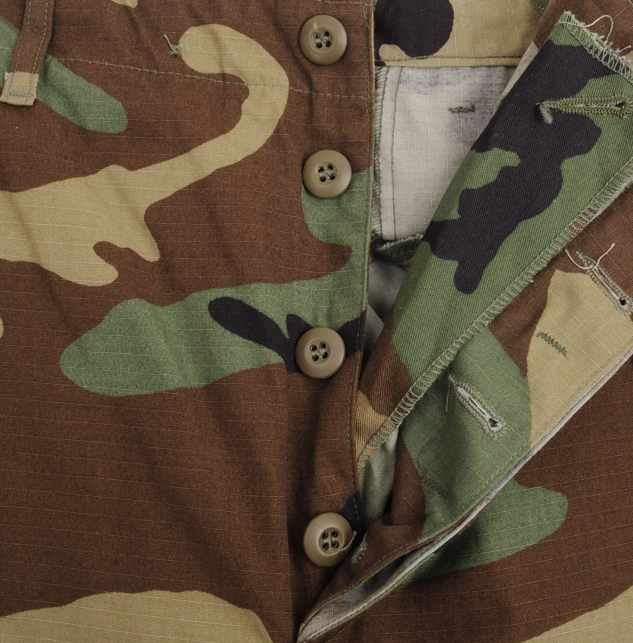 VINTAGE US ARMY WOODLAND CAMO COMBAT TROUSERS PANTS 2000 MEDIUM REG DEADSTOCK