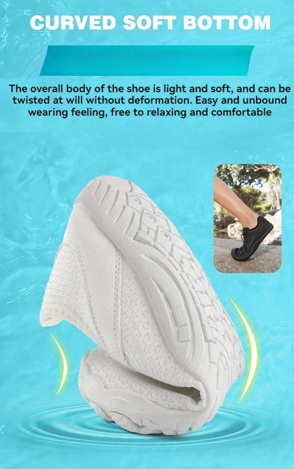 Womens Mens Barefoot Shoes Lightweight Quick Dry Water Shoes for Women Men Athletic Non Slip Hiking Shoes Comfort Breathable Wide Toe Box Water Shoes for Riding Climbing Kayaking Swimming Running