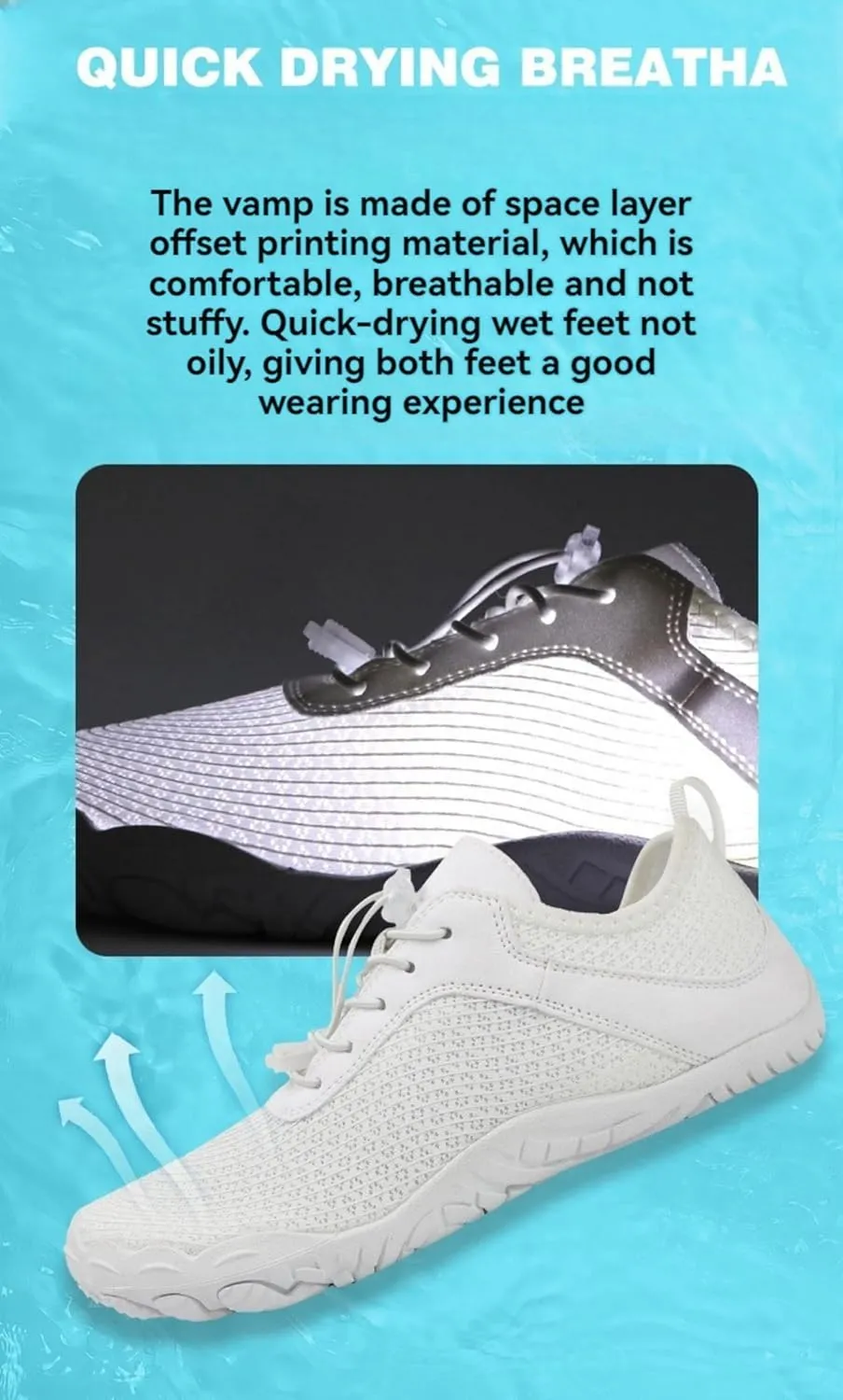 Womens Mens Barefoot Shoes Lightweight Quick Dry Water Shoes for Women Men Athletic Non Slip Hiking Shoes Comfort Breathable Wide Toe Box Water Shoes for Riding Climbing Kayaking Swimming Running